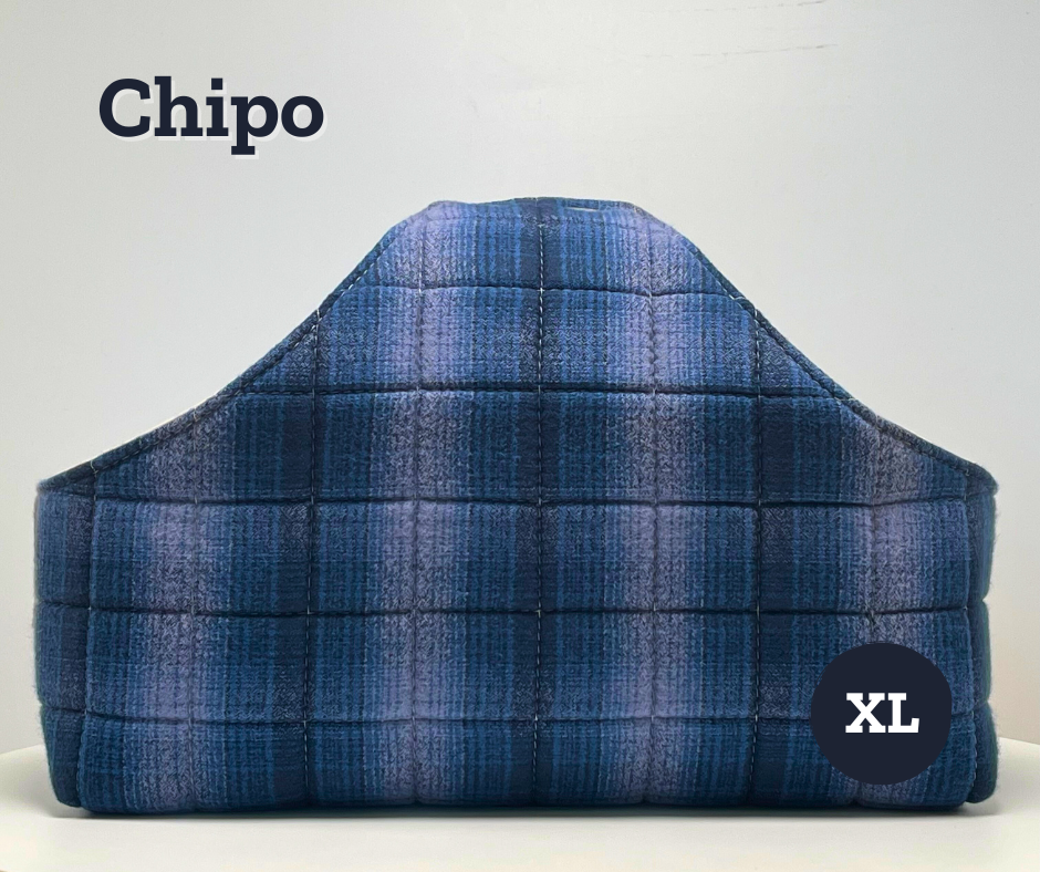 Chip Basket - Plaid: Shades of Blue